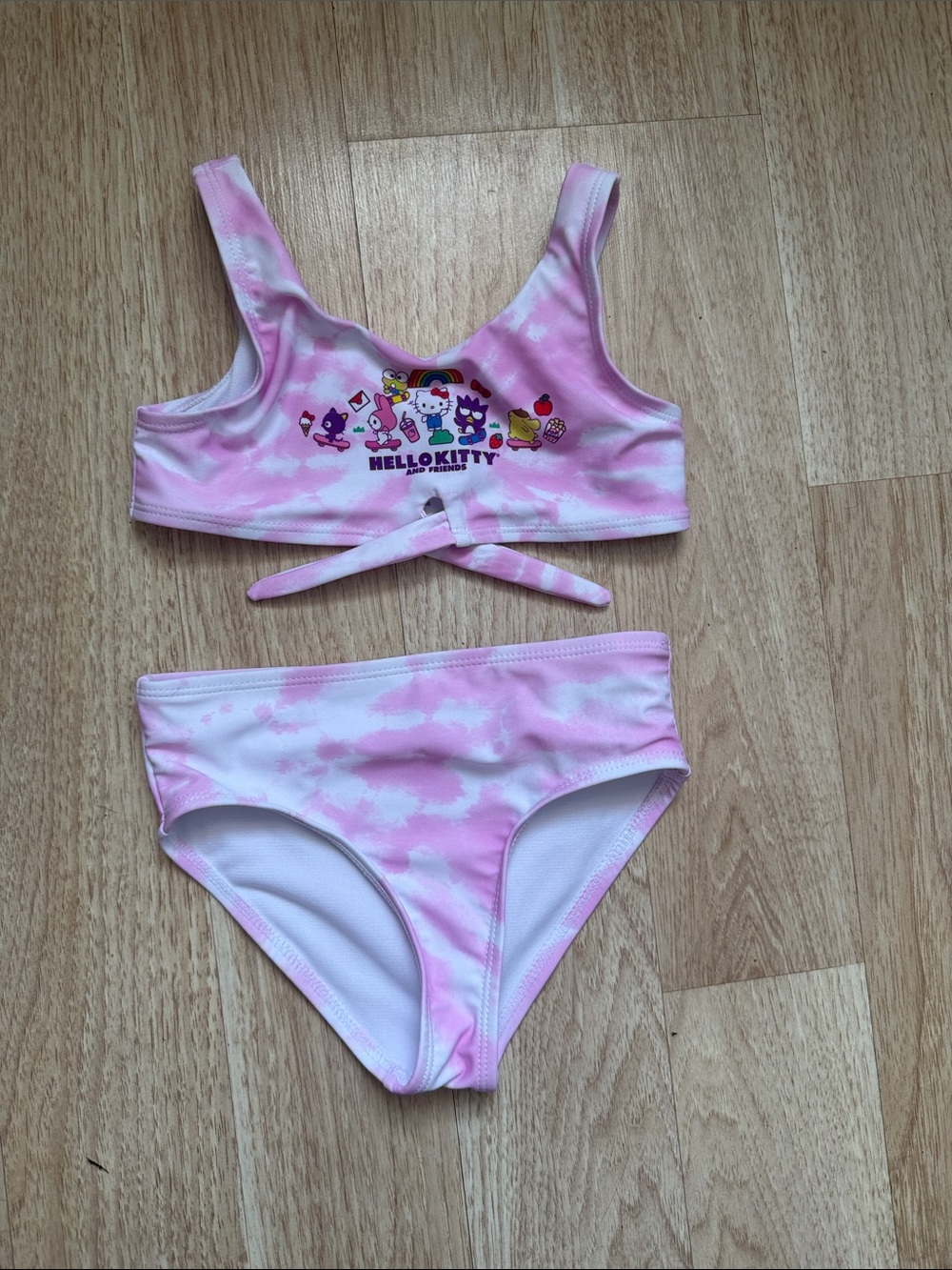 Disney Hello Kitty and Friends By Sanrio Tie-Front Bikini Swim Set Size XS (5)